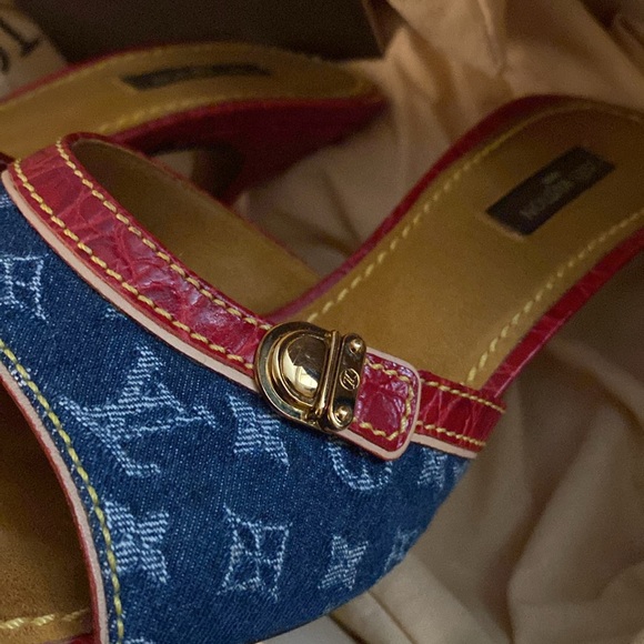 Kitten heel vintage Louis Vuitton - Picture 4 of 4